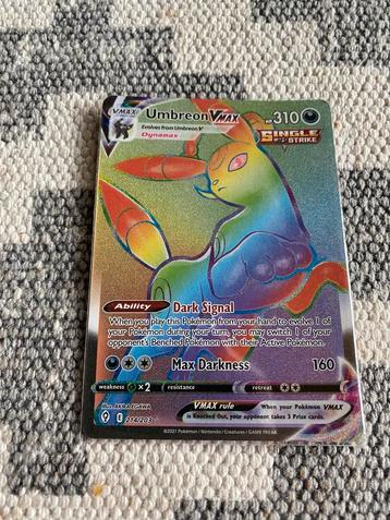 Umbreon Vmax pomémon kaart beschikbaar voor biedingen