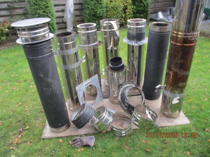 Kachelpijpen., Huis en Inrichting, Kachels, Zo goed als nieuw, Vrijstaand, Gaskachel, Hout, Ophalen of Verzenden