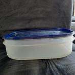 Broodbeleg trommel met donker blauwe deksel, Ophalen of Verzenden