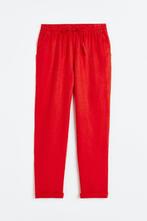 Linnen jogger rood, Lang, Maat 42/44 (L), H&M, Ophalen of Verzenden