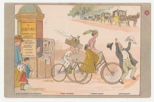 Fietsen., Verzamelen, Ansichtkaarten | Themakaarten, Ongelopen, Voor 1920, Overige thema's, Verzenden