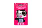 Kioxia Exceria Plus 64GB microSDXC geheugenkaart, Audio, Tv en Foto, Fotografie | Geheugenkaarten, Nieuw, Kioxia, 64 GB, Ophalen of Verzenden