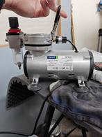 Fengda FD-18-2 Airbrush Compressor, Ophalen of Verzenden, Zo goed als nieuw, Minder dan 200 liter/min, Olievrij