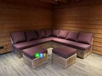 Steigerhout Tuinbank Loungeset Loungebank Lounge set  AKTIE, 5 zitplaatsen, Kunststof, Bank, Nieuw