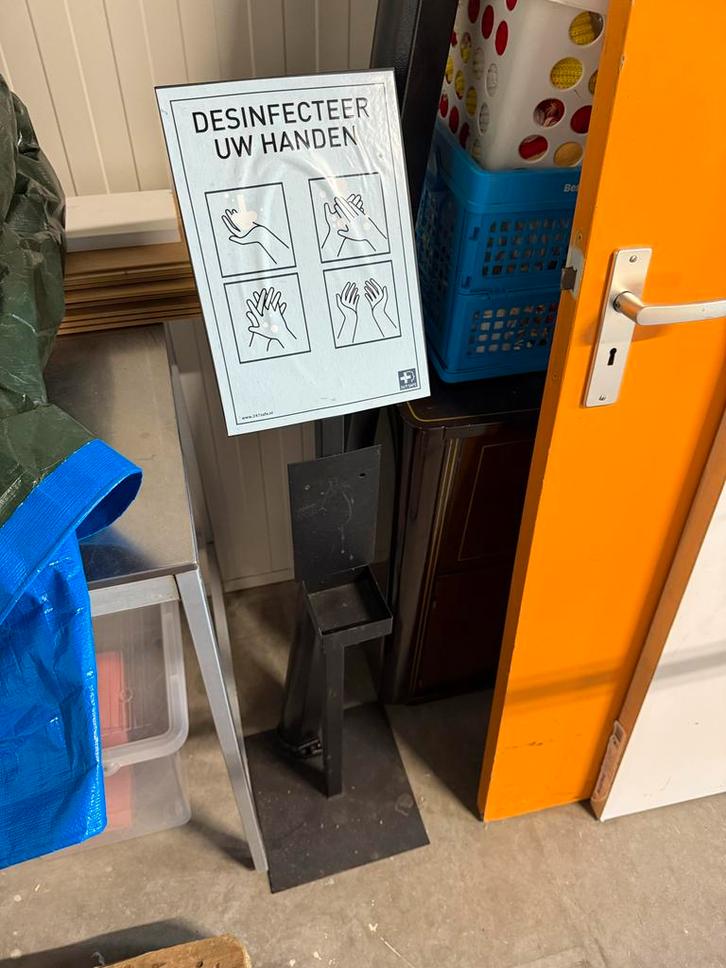 Desinfectiezuil display/paal - Handhygiëne Winkel/Kantoor, Doe-het-zelf en Verbouw, Sanitair, Zo goed als nieuw, Overige typen