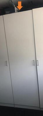 Witte kleding (hang)kast, Huis en Inrichting, Kasten | Kledingkasten, Ophalen, Strak, Gebruikt, 200 cm of meer
