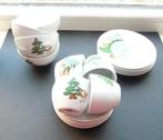 4 SETJES KERST KINDERSERVIES 16 ST VINTAGE ALS NIEUW, KERST, Verzenden, Zo goed als nieuw, Porselein, Compleet servies