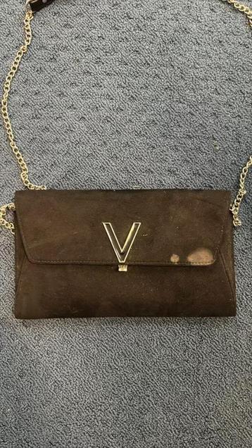 GEBRUIKT! Valentino flash suede clutch zwart €27,99 beschikbaar voor biedingen