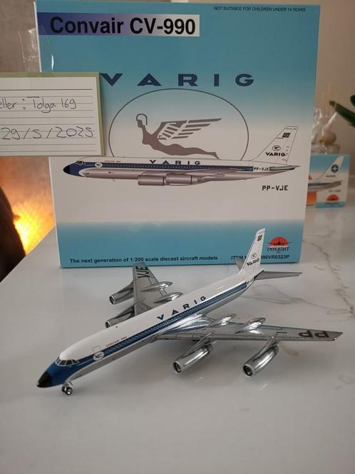 Varig Convair CV-990 Registration PP-VJE İnflight200 1:200, Hobby en Vrije tijd, Modelbouw | Vliegtuigen en Helikopters, Nieuw