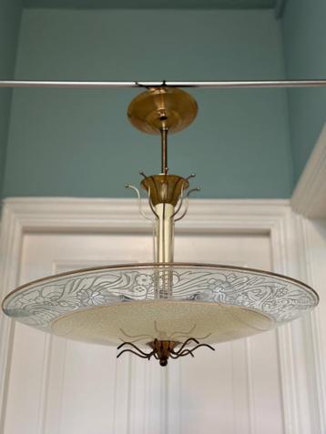 Vintage hanglamp, art deco, hollywood regency beschikbaar voor biedingen