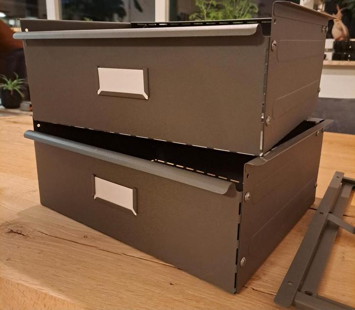 Ivar lades 2x antraciet IKEA, Huis en Inrichting, Kasten | Overige, Zo goed als nieuw, Ophalen