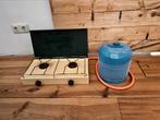 2 pits gas stel, Ophalen, Gebruikt, Campingkast