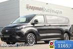 Ford Tourneo Custom 2.5 PHEV 233pk L2H1 Titanium X | 8-Perso, Auto's, 1850 kg, 2467 kg, Overige brandstoffen, Zwart