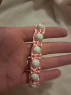 Handgemaakt Knoop Armbandje met Kralen, Overige materialen, Nieuw, Ophalen of Verzenden, Roze