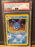 Light Azumarill Holo - Neo Destiny 1st Edition PSA 7, Ophalen of Verzenden, Zo goed als nieuw, Losse kaart, Foil