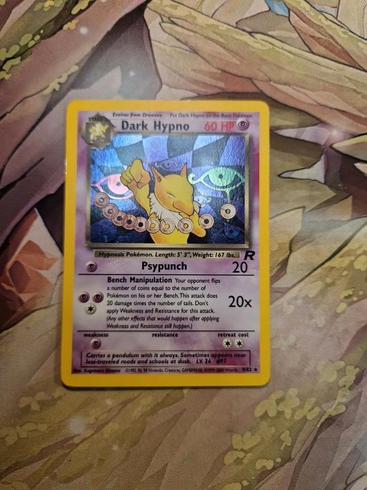 Dark Hypno 9/82 Holo 1999 Team Rocket Wotc, Hobby en Vrije tijd, Verzamelkaartspellen | Pokémon, Zo goed als nieuw, Losse kaart