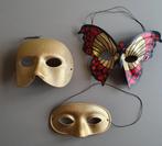 3 (carnavals) maskers, Ophalen of Verzenden, Zo goed als nieuw, Zilver, Overige materialen