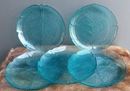 Vintage 5 Arcoroc Aspen Leaf diner borden 24 cm, Huis en Inrichting, Keuken | Servies, Zo goed als nieuw, Bord(en), Overige stijlen
