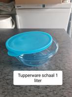 Tupperware schaal blauw 1 liter, Ophalen of Verzenden, Nieuw, Blauw, Schaal