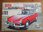 Alfa Romeo Guilietta Spider 1300 (Italeri 1/24), Groter dan 1:32, Nieuw, Ophalen of Verzenden, Italeri