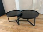 Trendhopper Hampton zwarte ronde Salontafel Set zgan, Huis en Inrichting, Tafels | Salontafels, Ophalen, 50 tot 100 cm, Rond, Zo goed als nieuw