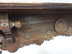 Oude klassieke Wand kapstok . Hout met metalen haken, Huis en Inrichting, Woonaccessoires | Kapstokken, Gebruikt, ., ., Minder dan 100 cm
