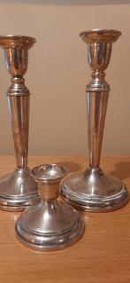 zilveren kandelaars, Antiek en Kunst, Ophalen of Verzenden, Zilver