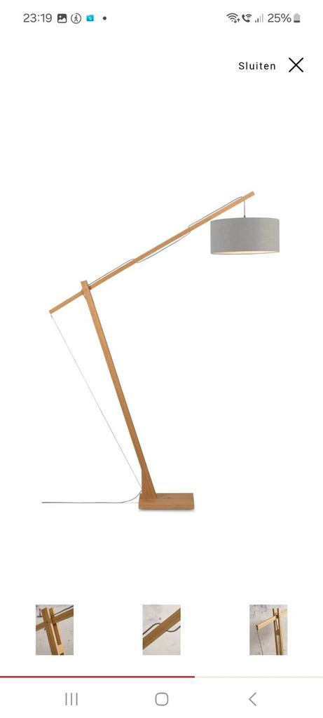 Eijerkamp Vloerlamp - Stijlvol Design, Huis en Inrichting, Lampen | Vloerlampen, Zo goed als nieuw, 150 tot 200 cm, Hout, Stof