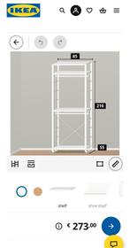 Ikea ELVARLI - Wardrobe combination, white, 84x55x216 cm, Ophalen, 50 tot 100 cm, Zo goed als nieuw, Minder dan 100 cm