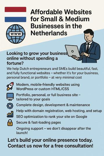 Web hosting, Web Development, WordPress Sites, SEO beschikbaar voor biedingen