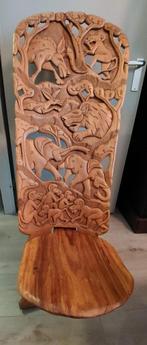 Afrikaanse Palaverstoel - prachtig houtsnijwerk, Antiek en Kunst, Ophalen