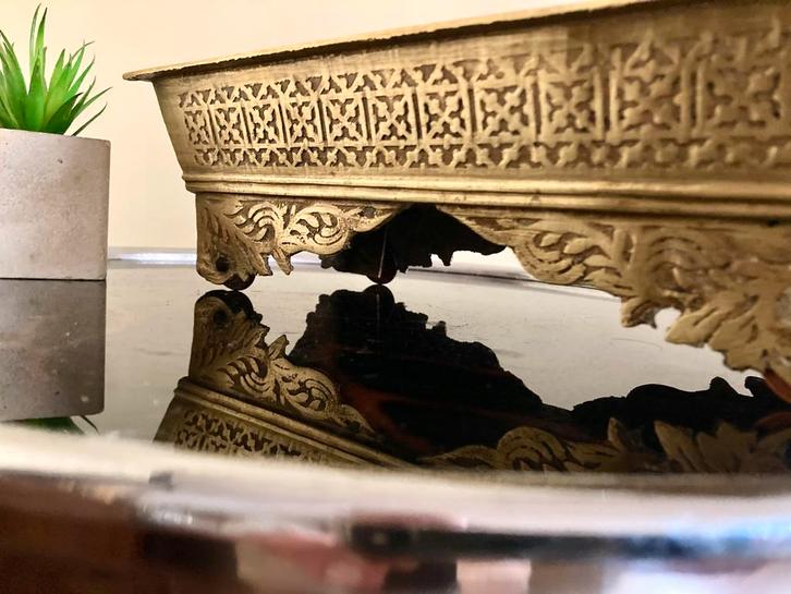 Indonesisch sirih wagen oude munten wielen betel Indonesië, Antiek en Kunst, Antiek | Koper en Brons, Koper, Ophalen of Verzenden