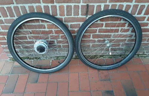 Voor- Achterwiel Alexrims DH19 V-Brake Rem Aluminium 26 inch, Fietsen en Brommers, Elektrische fietsen, Gebruikt, Overige merken