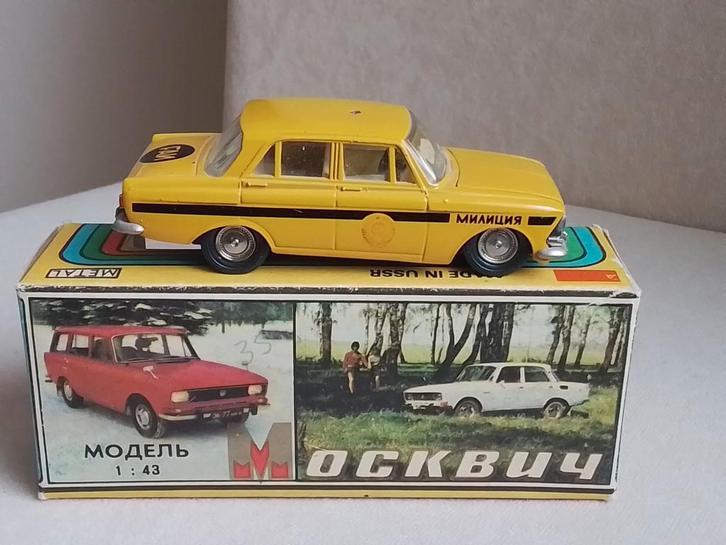 Moskvitch 412 Gai Police A8 Novoexport made in ussr, Hobby en Vrije tijd, Modelauto's | 1:43, Zo goed als nieuw, Auto, Overige merken