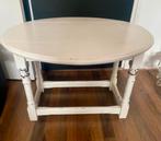 Ovale mdf bijzettafel/salontafel inklapbaar, Huis en Inrichting, Tafels | Salontafels, Ophalen, Gebruikt, 50 tot 75 cm, Minder dan 50 cm
