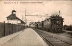 Voorburg-Leidschendam - Station - Perron met trein, Ophalen of Verzenden, 1920 tot 1940, Gelopen, Zuid-Holland
