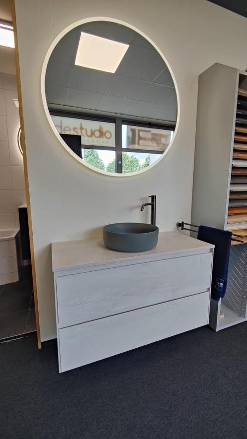 Exclusief  Badmeubel 100cm met 2 facet ladefronten, Huis en Inrichting, Badkamer | Badtextiel en Accessoires, Nieuw, Overige typen