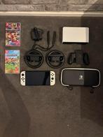 Nintendo switch oled + mario kart en minecraft, Ophalen of Verzenden, Zo goed als nieuw, Switch OLED, Met games