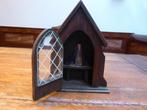 Vintage houten kapelletje met Maria, Antiek en Kunst, Antiek | Religie, Ophalen of Verzenden