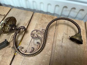 Oude koper gaslamp, jaren 20 beschikbaar voor biedingen