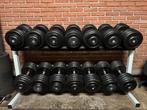 CHD dumbells 35-50 kg incl. rek, Sport en Fitness, Fitnessmaterialen, Ophalen, Zo goed als nieuw, Dumbbell