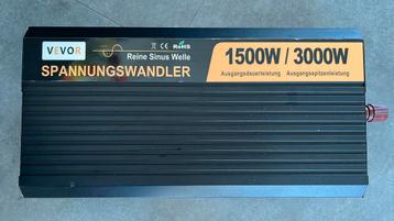 Vevor pure sinus omvormer 1500W continu 3000W piek beschikbaar voor biedingen