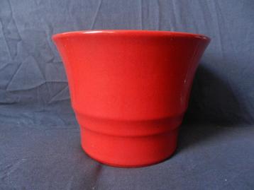 Rood geglazuurde bloempot ADCO Groningen h. 13,8 cm. beschikbaar voor biedingen
