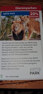 Artis park, Tickets en Kaartjes, Drie personen of meer, Dierentuinbon