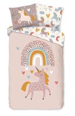 Eenhoorn unicorn dekbedovertrek 140x200, Meisje, Dekbedovertrek, Nieuw, Ophalen of Verzenden