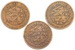 Wilhelmina - 3 x oude 2,5 cent 1912, 1913 en 1914 zf / zf+, Postzegels en Munten, Munten | Nederland, Ophalen of Verzenden, Koningin Wilhelmina