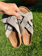 Birkenstock suede bijna nieuw, Slippers, Ophalen of Verzenden, Zo goed als nieuw, Grijs