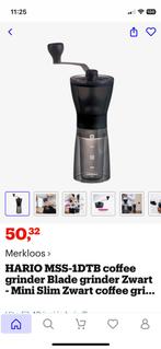 Hario MSS-1DTB coffee grinder, manual, black, Ophalen, Nieuw