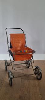 oude poppen wandelwagen met regenkap, Ophalen, Gebruikt, Babypop