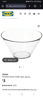 Ikea serveerschaal heldet glas 28cm, Ophalen, Minder dan 50 cm, Nieuw, Minder dan 25 cm